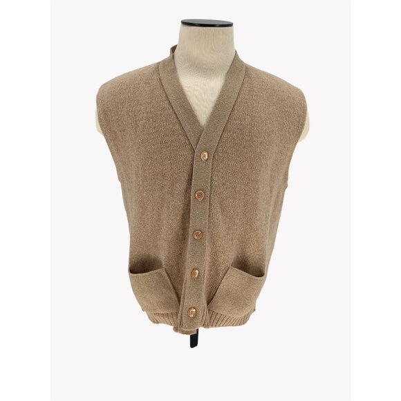 Jantzen Other - Vintage 70s Grunge Mens XL Distressed Kurt Cobain Cardigan Sweater Vest USA